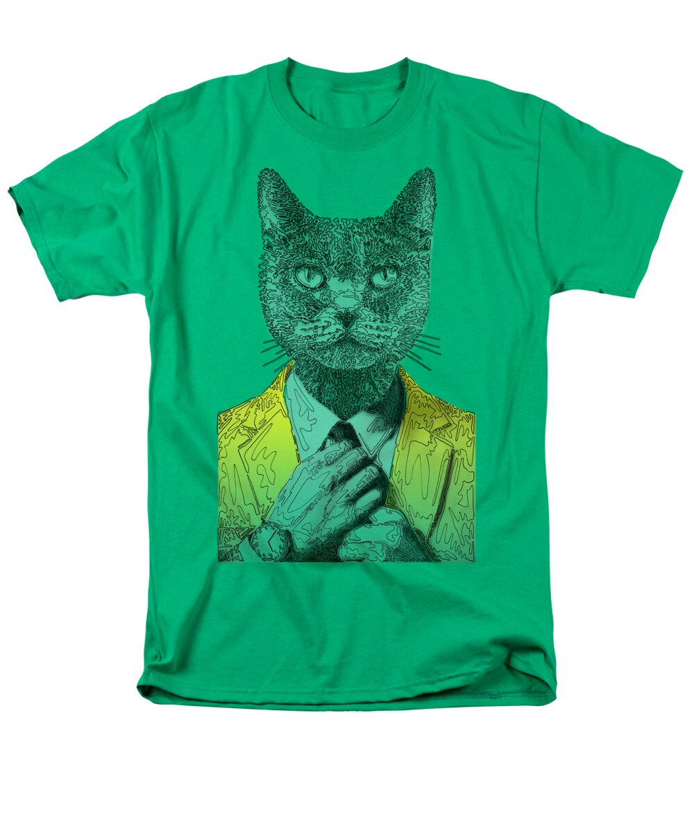 YELLOW Cool Cat - Men's T-Shirt  (Regular Fit)