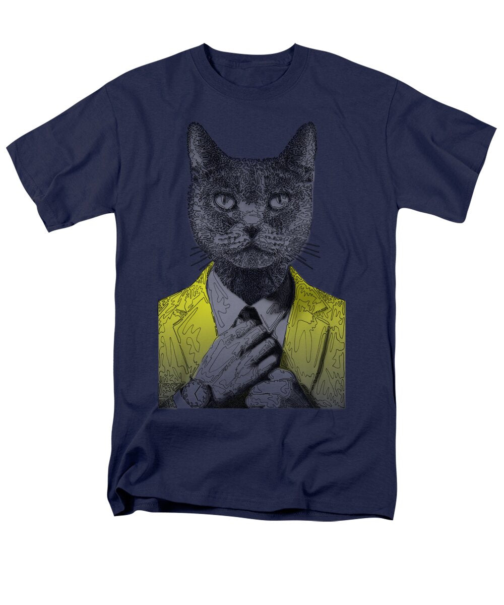 YELLOW Cool Cat - Men's T-Shirt  (Regular Fit)