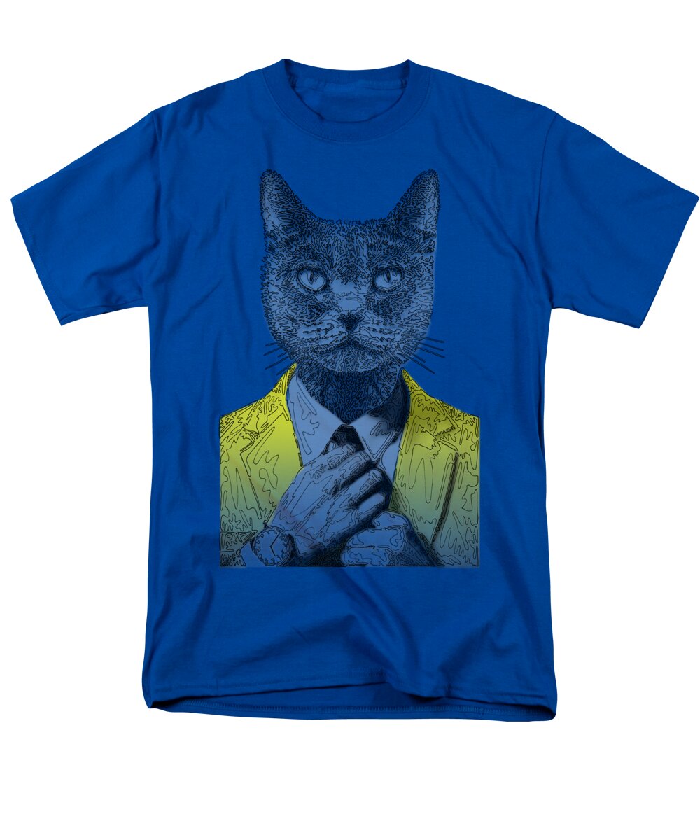 YELLOW Cool Cat - Men's T-Shirt  (Regular Fit)
