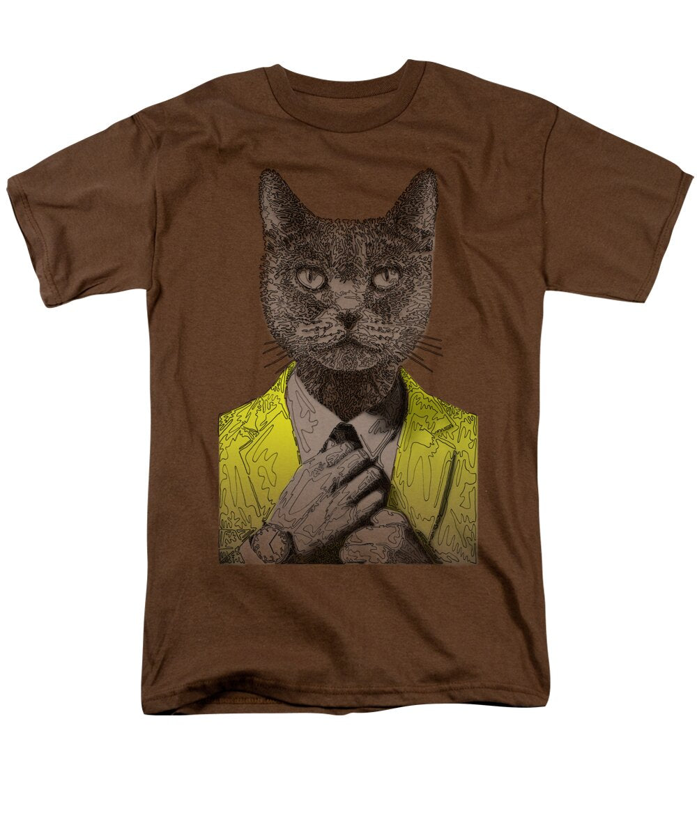 YELLOW Cool Cat - Men's T-Shirt  (Regular Fit)