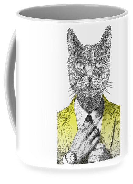 YELLOW Cool Cat - Mug