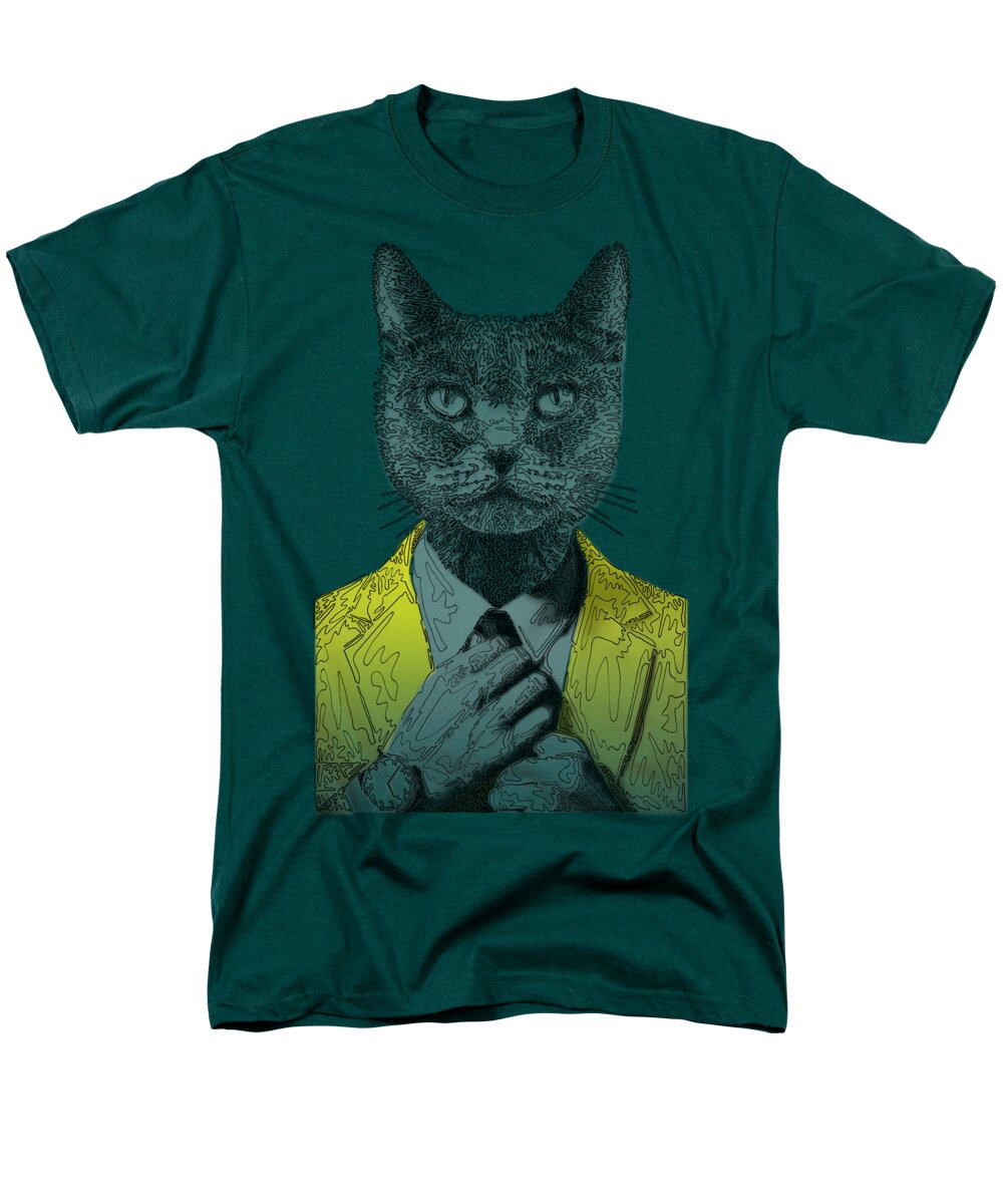 YELLOW Cool Cat - Men's T-Shirt  (Regular Fit)