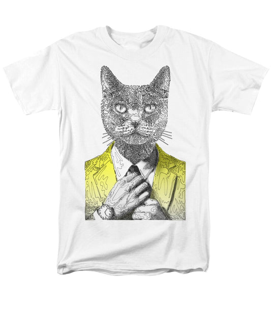 YELLOW Cool Cat - Men's T-Shirt  (Regular Fit)