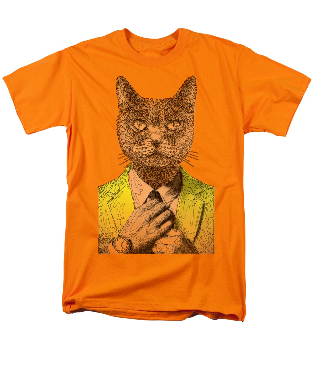 YELLOW Cool Cat - Men's T-Shirt  (Regular Fit)