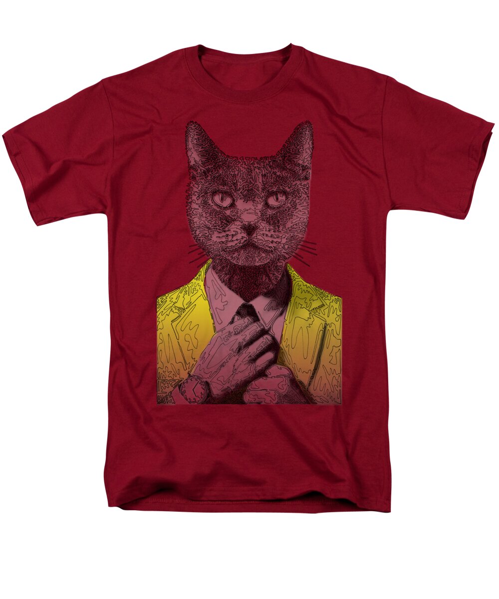 YELLOW Cool Cat - Men's T-Shirt  (Regular Fit)