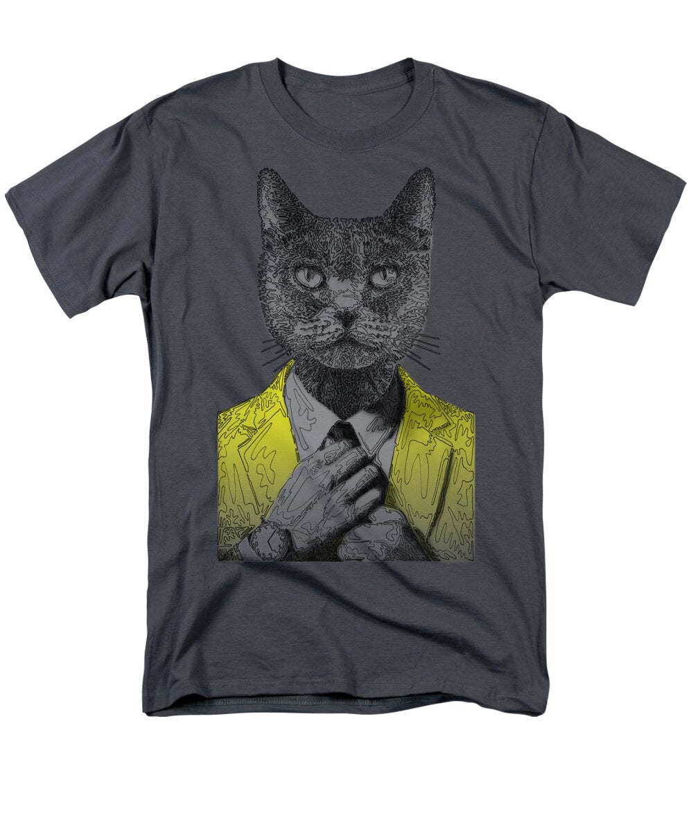YELLOW Cool Cat - Men's T-Shirt  (Regular Fit)