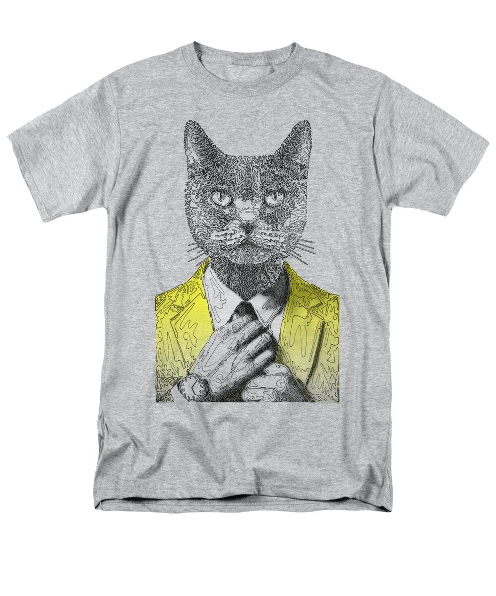 YELLOW Cool Cat - Men's T-Shirt  (Regular Fit)