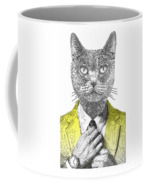 YELLOW Cool Cat - Mug